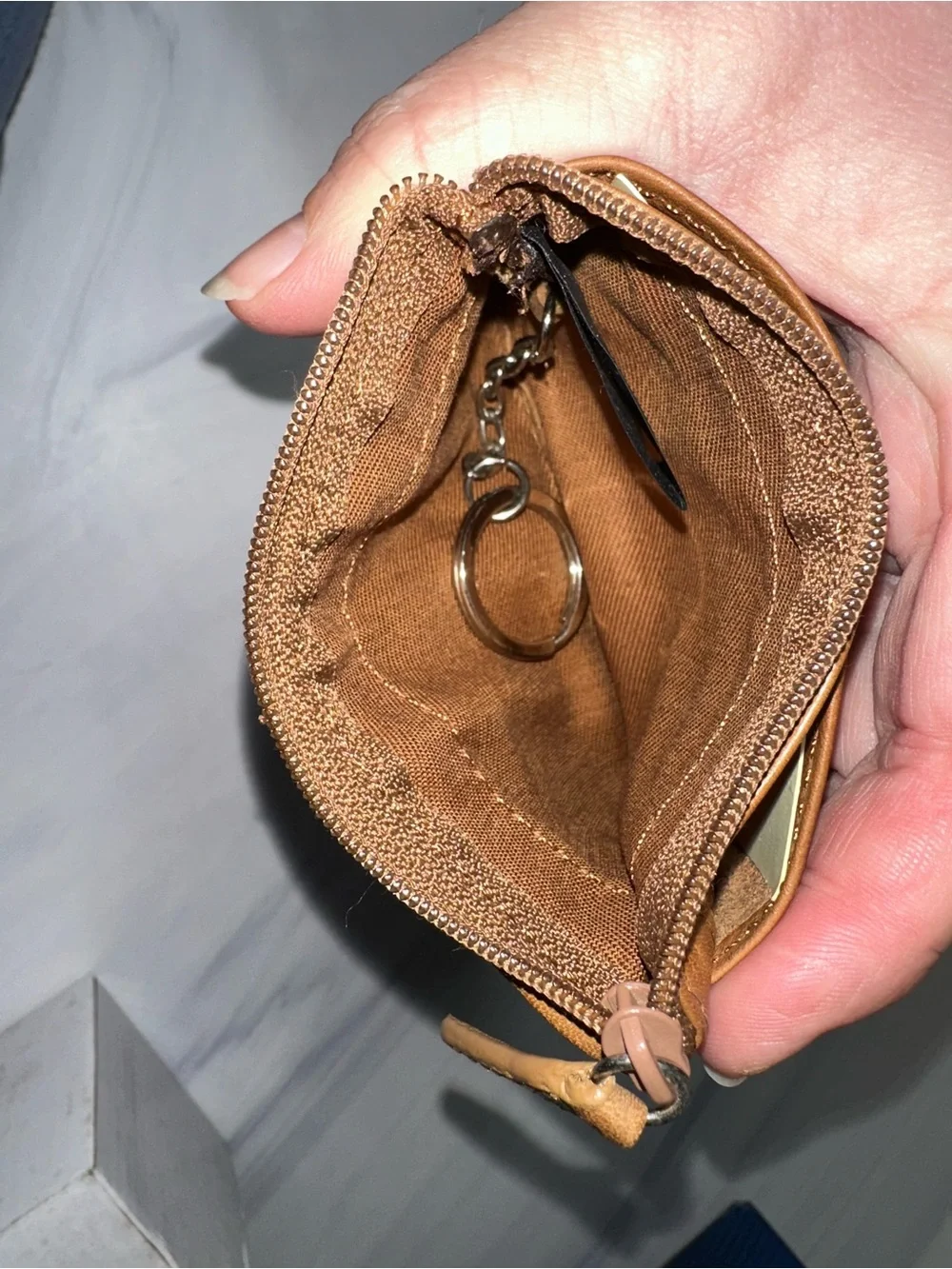 Fossil card / ID / Key Holder Pouch - like new - leather multicolor